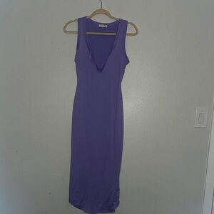 Fashion Nova Lavender Sleeveless V-Neck Maxi Dress